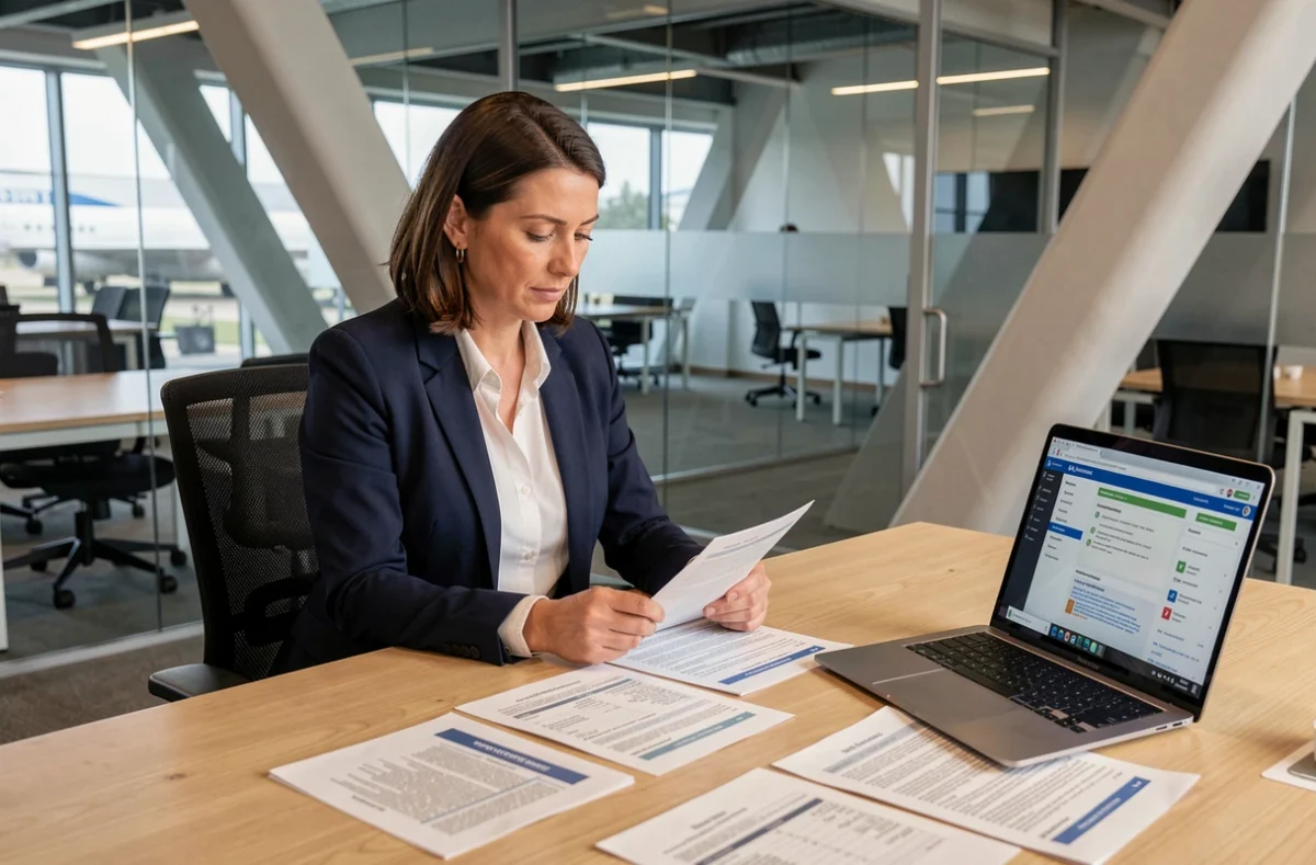 Employée du CSE Dassault Aviation Saint-Cloud consultant son portail d'avantages sociaux au bureau