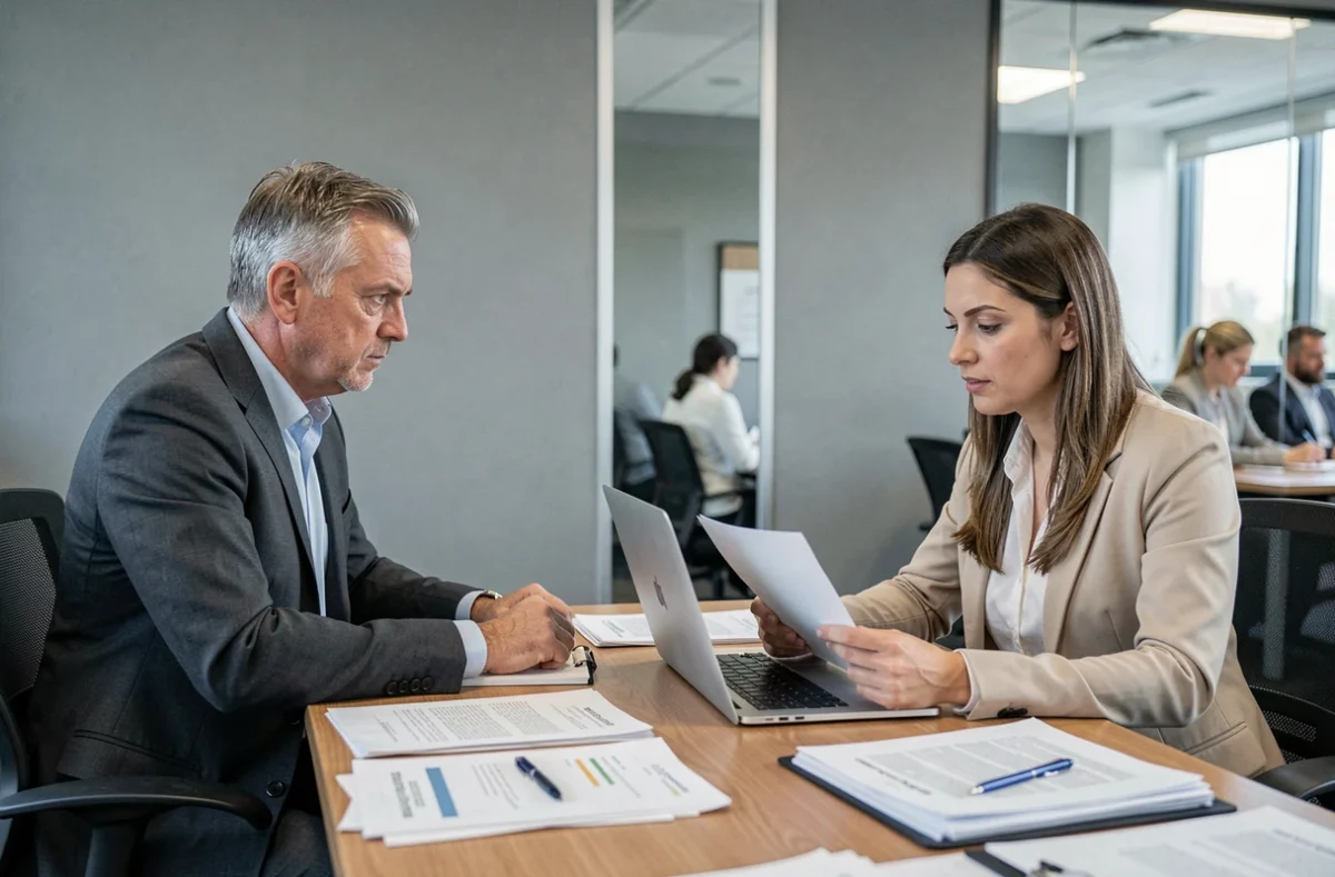 Entretien RH en entreprise pour des absences répétées au travail sans justificatif