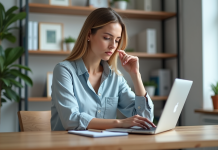 Marque sponsorisée : facilement choisir la meilleure pour vous ! Femme en bureau analysant deux produits côte à côte