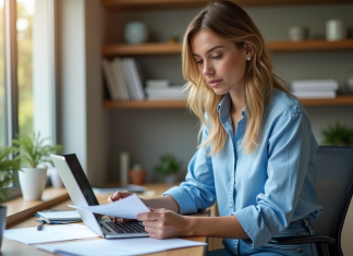 Entreprendre maintenant ? Les bons moments pour lancer son entreprise Femme confiante travaillant à son bureau à domicile