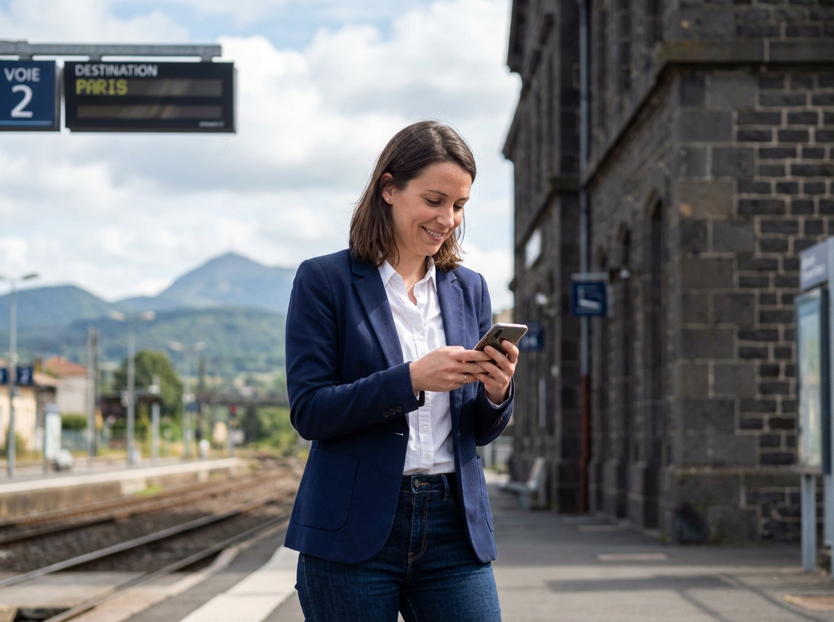 Femme professionnelle à Clermont-Ferrand souriante sur le quai