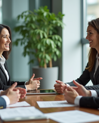 Différence entre RSE et CER : tout ce qu’il faut savoir pour mieux comprendre Groupe de professionnels en réunion dans un bureau moderne