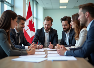 Ce que la loi LACC au Canada change vraiment pour vous Groupe de professionnels dans un bureau moderne au Canada
