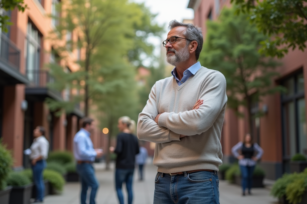 Homme attentif lors d